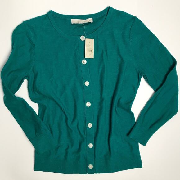 LOFT NWT Long Sleeve Button Down Top - Picture 1 of 5
